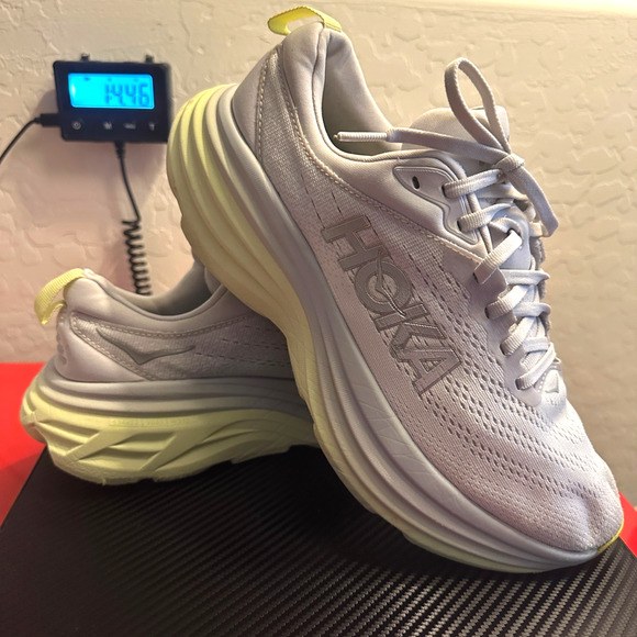 hoka one one bondi 8 nimbus cloud/luminary green women’s size 8b - Picture 2 of 11